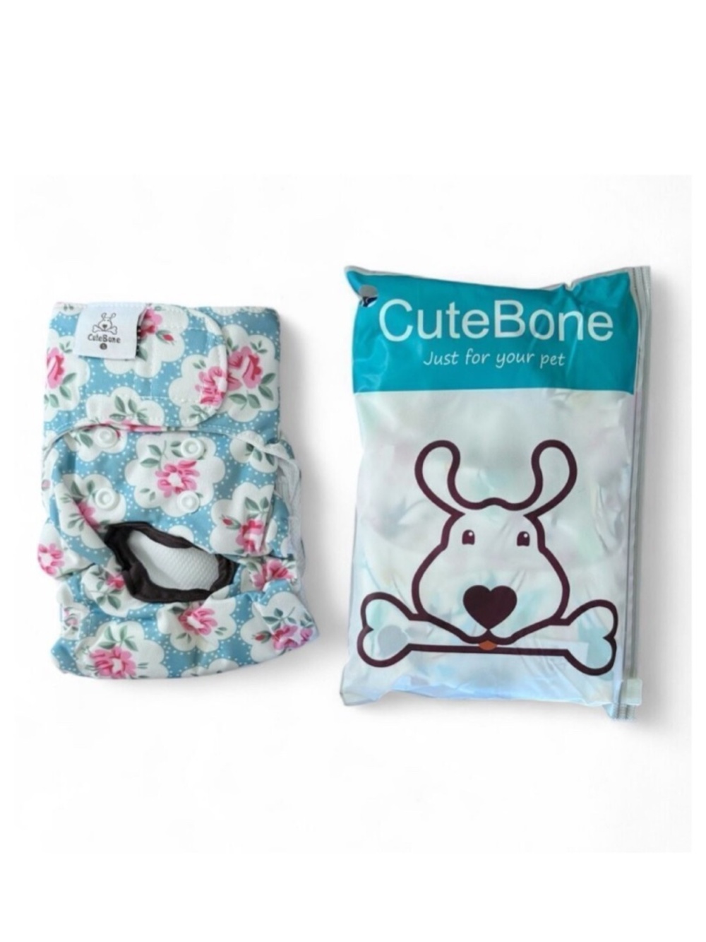Cutebone Female Dog Wrap Diapers Washable Sz S